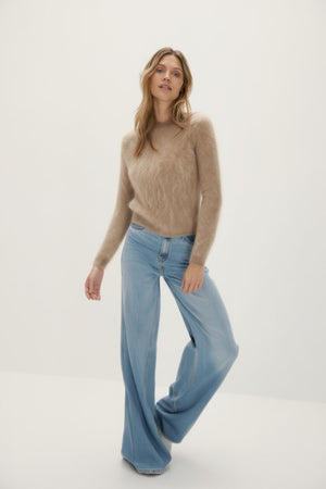 Brushed Basic O-Neck - Mink