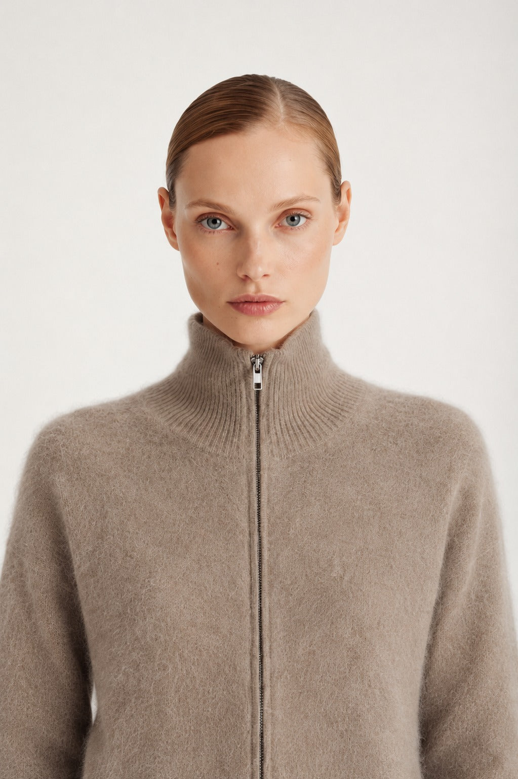 Davida Brushed Cardigan Cardigans Mink