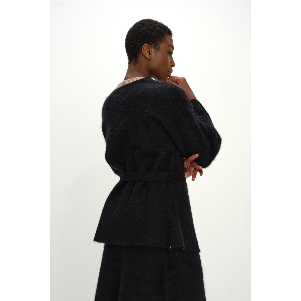 Davida Brushed Kimono Cardigans Black