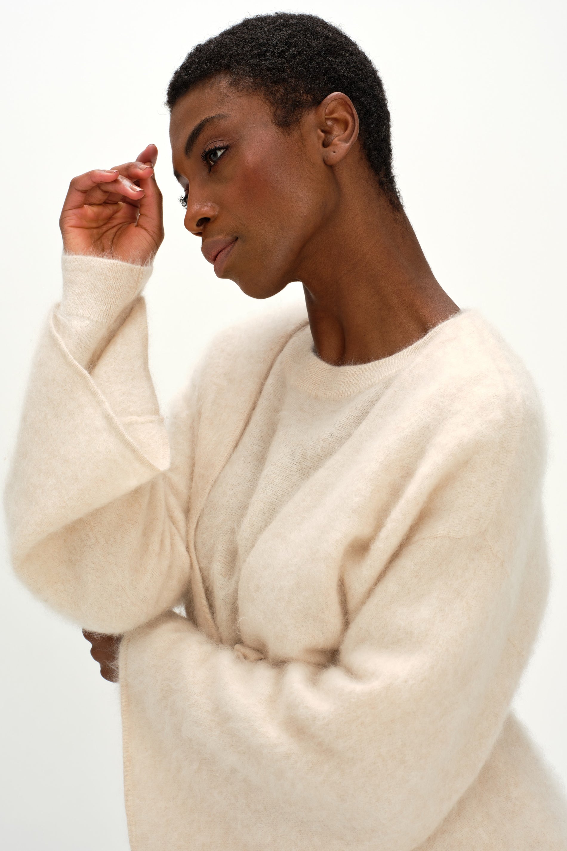 Davida Brushed Kimono Cardigans Light Beige