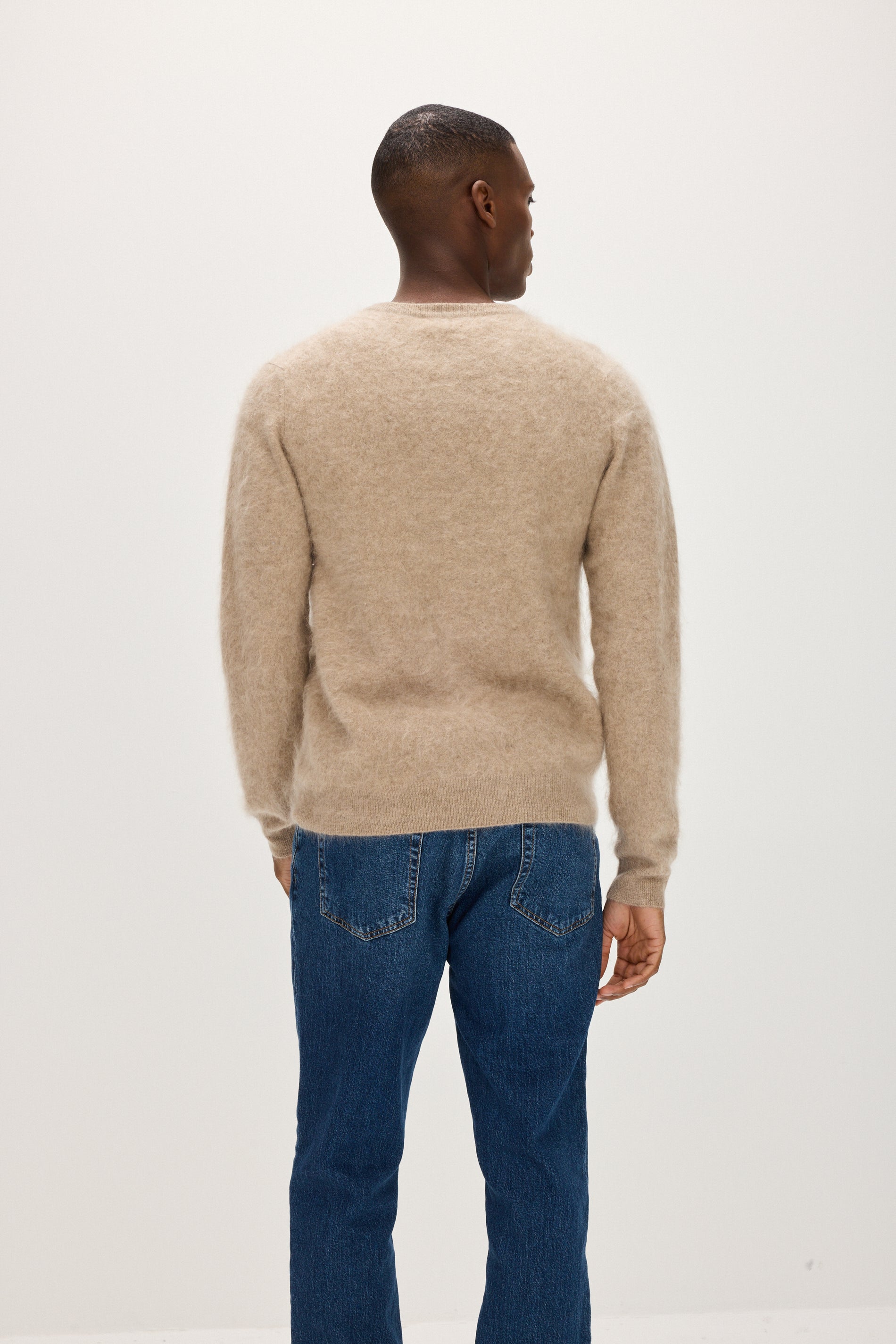 Davida Brushed Man O-neck Sweater Sweaters Mink