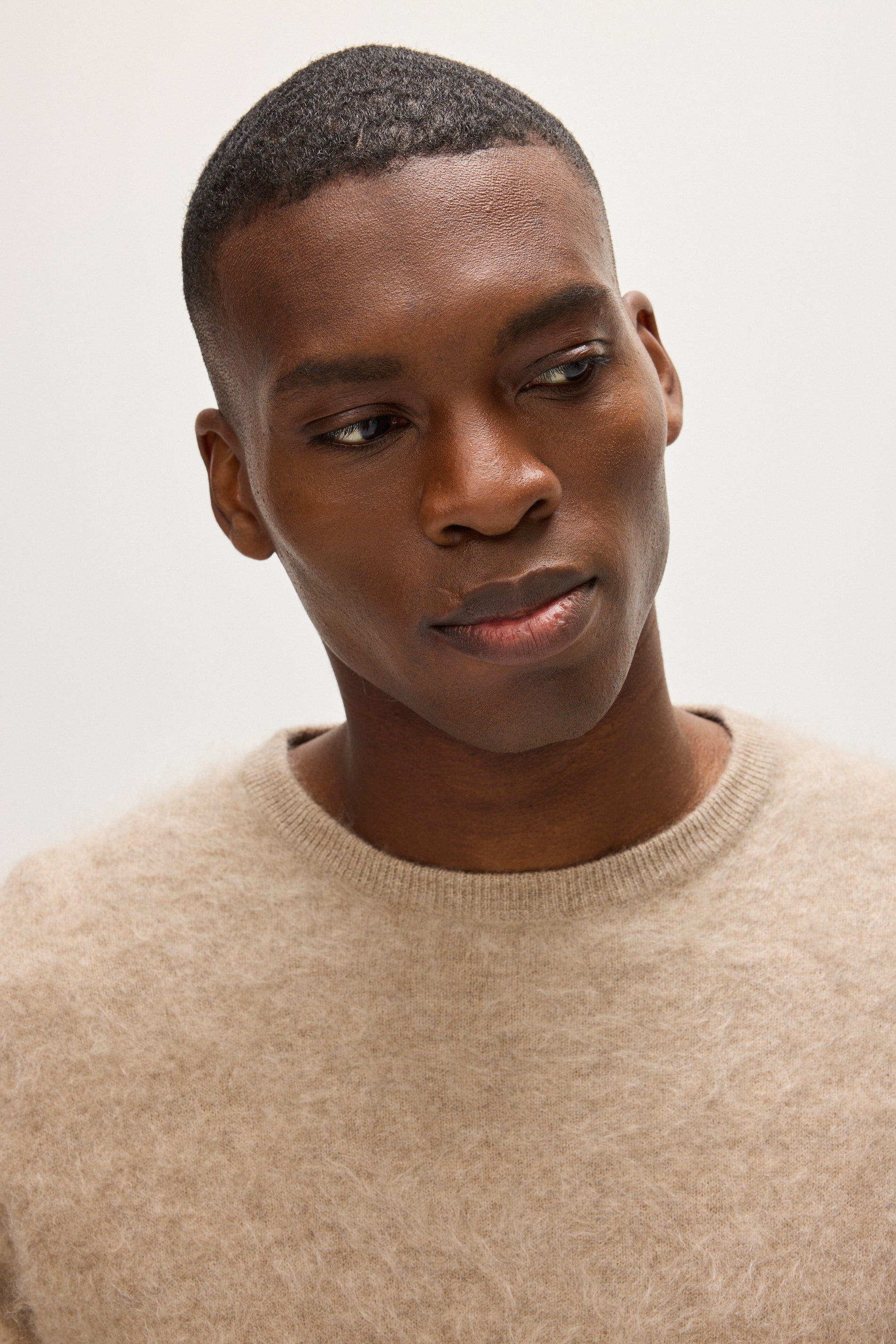 Davida Brushed Man O-neck Sweater Sweaters Mink