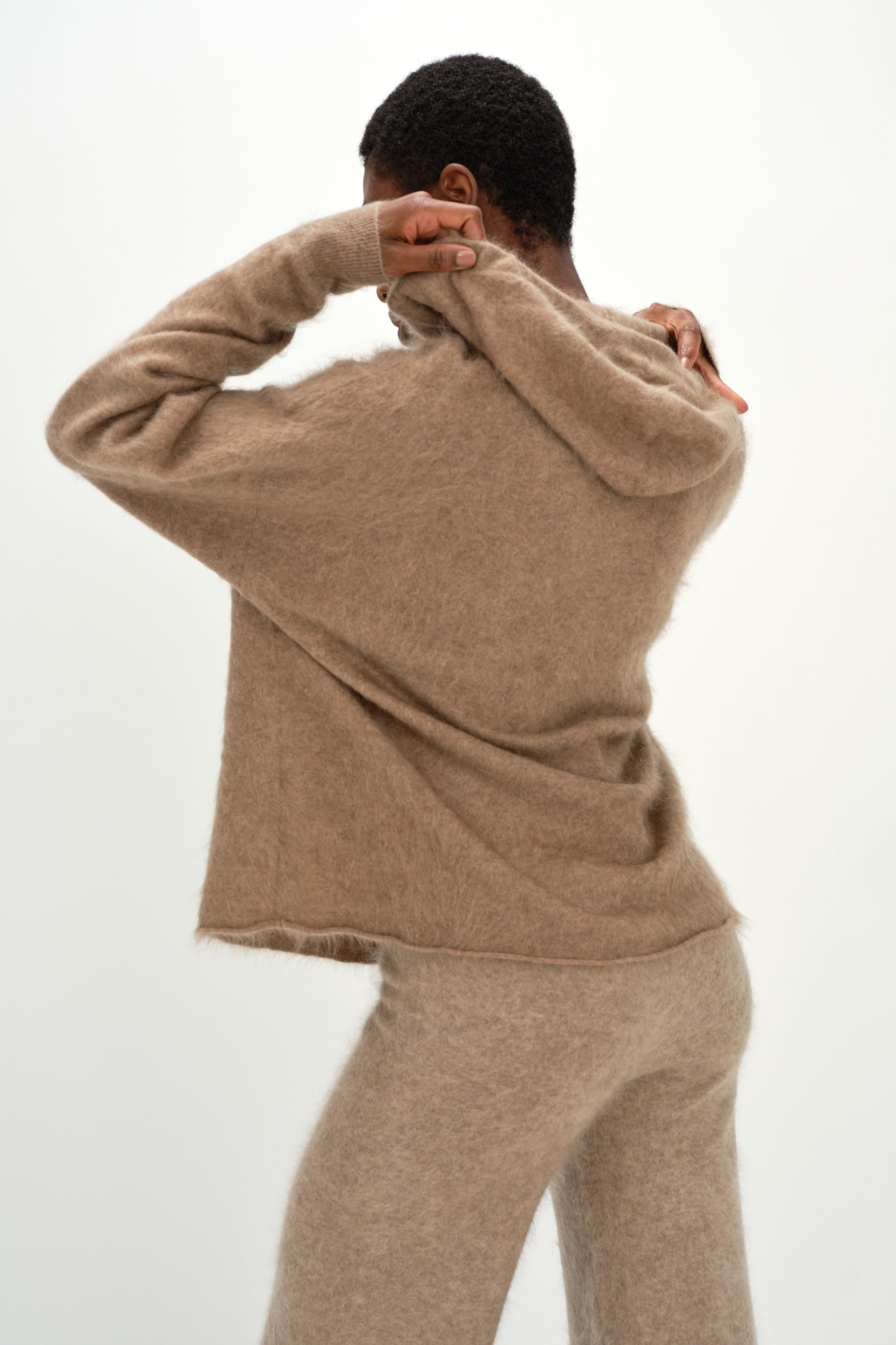 Davida Brushed Oversized Hoodie Sweaters Mink