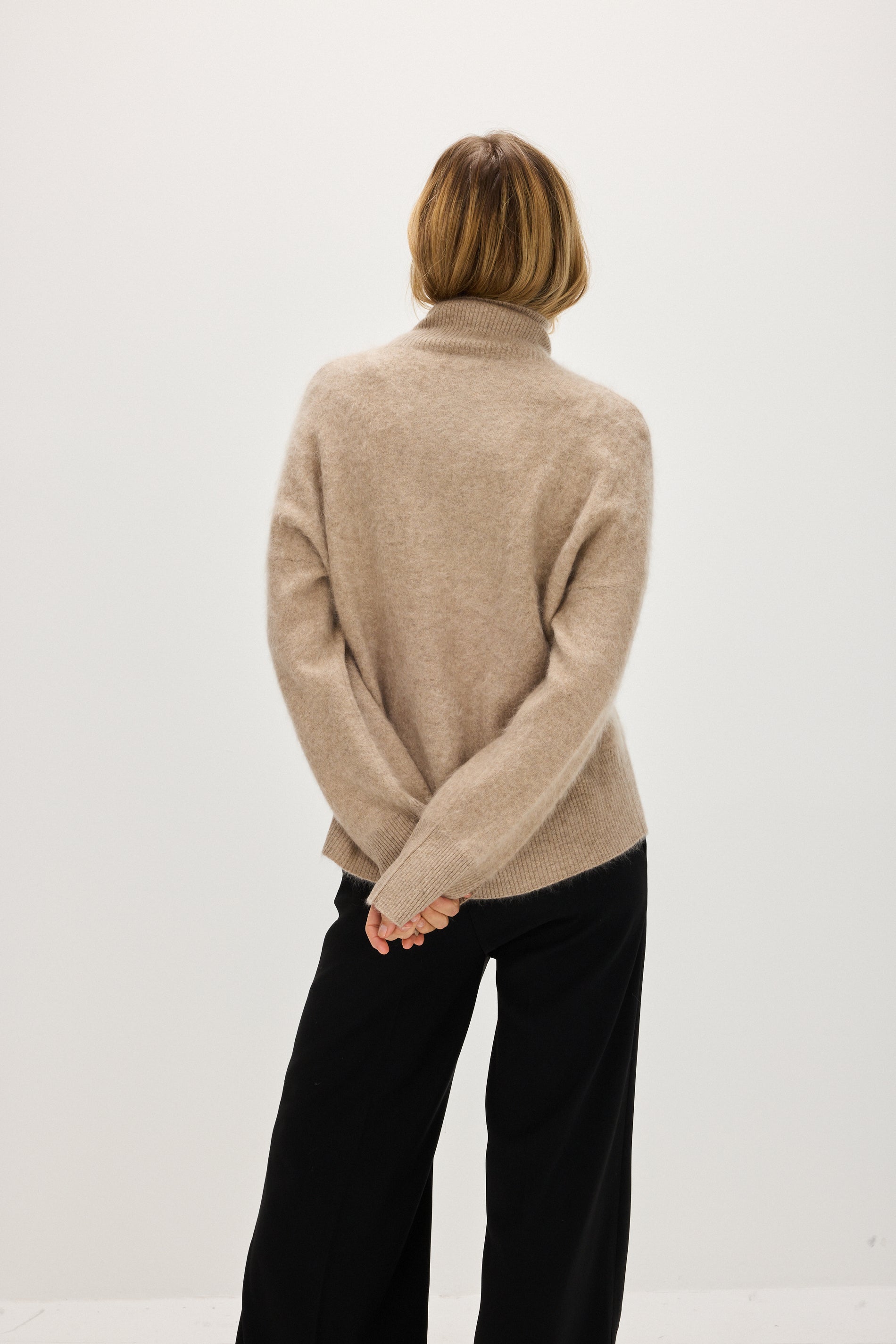 Davida Brushed Roll Neck Sweater Sweaters Mink