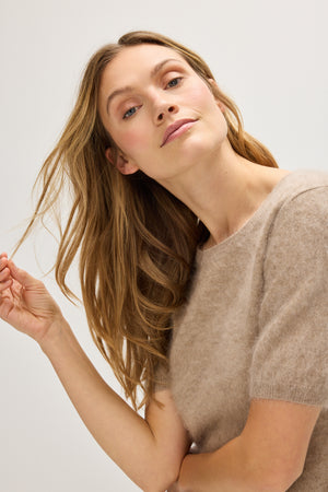 Brushed T-Shirt Oversized - Mink