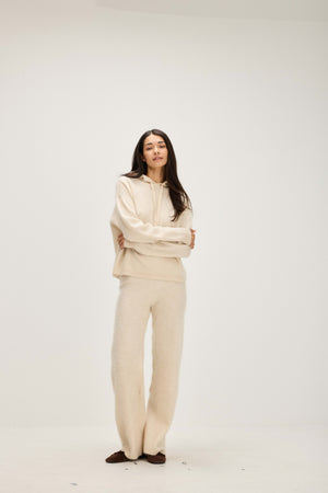Brushed Wide Pants - Light Beige