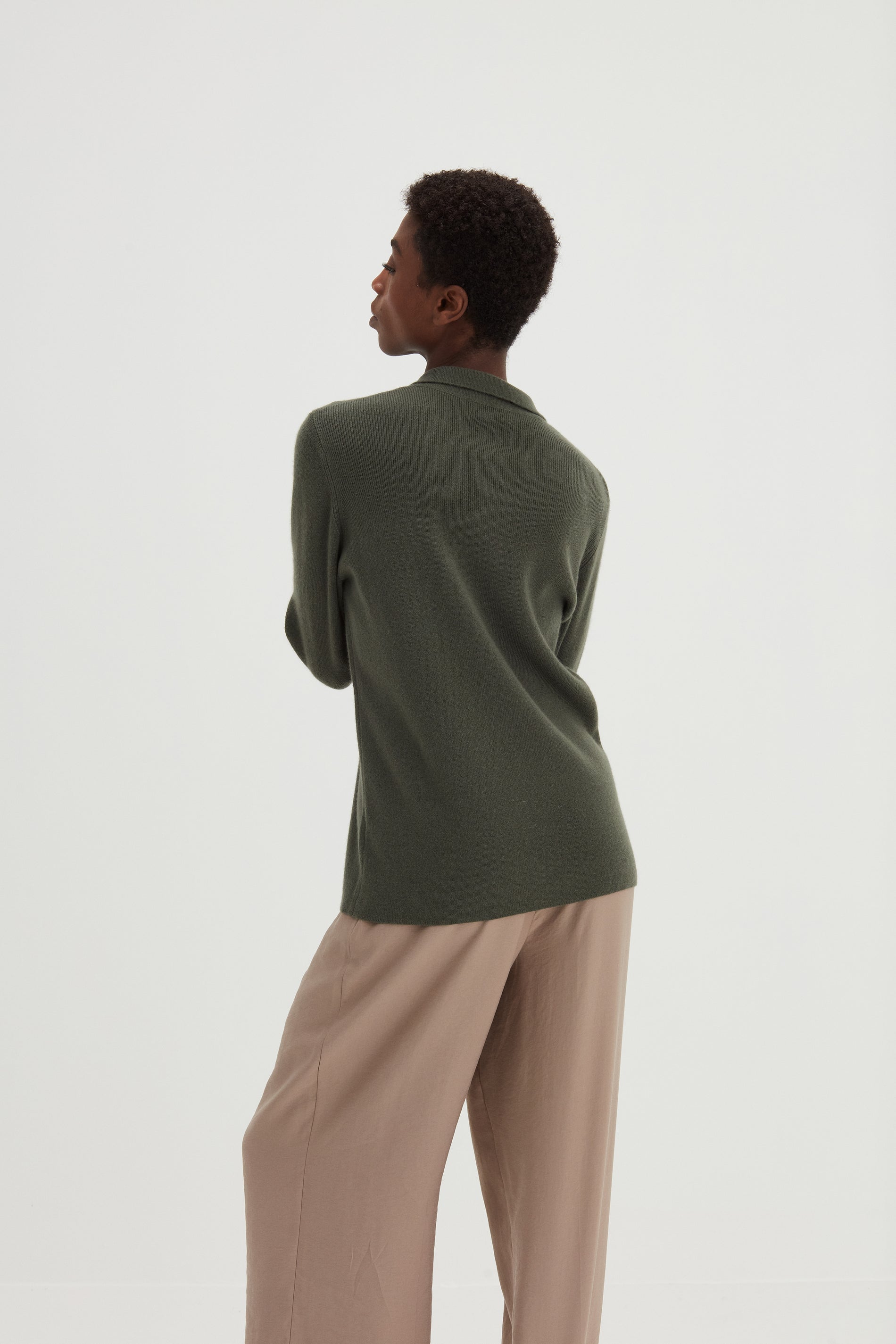 Davida Buttoned Pocket Shirt Cardigans Army Green