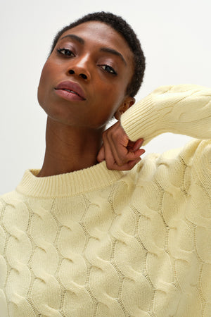 Chunky O-neck Cable - Citrus