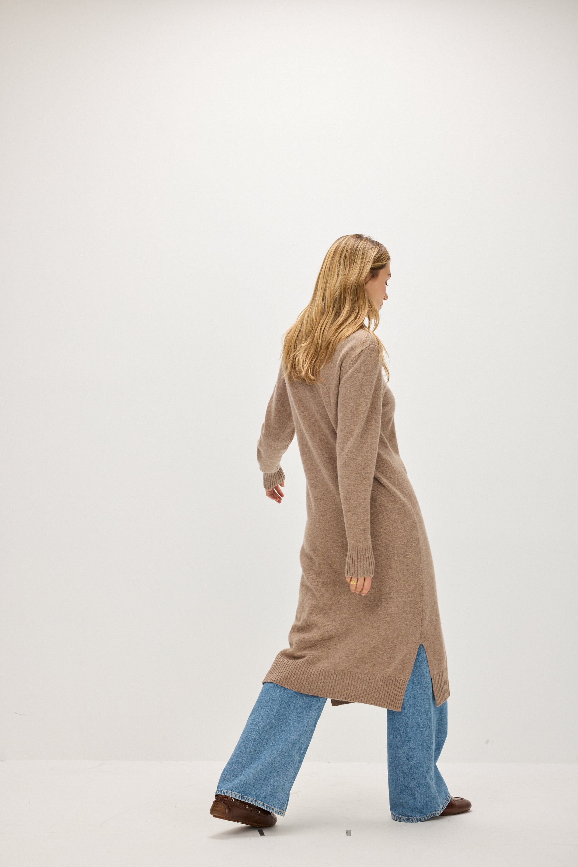 Davida Chunky Roll Neck Dress Dress Mink