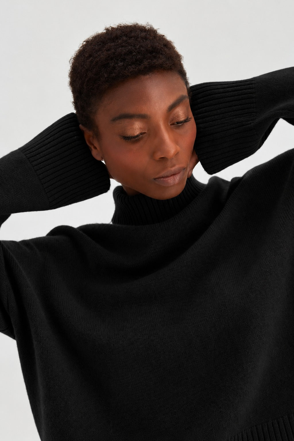 Davida Chunky Roll Neck Sweater Sweaters Black