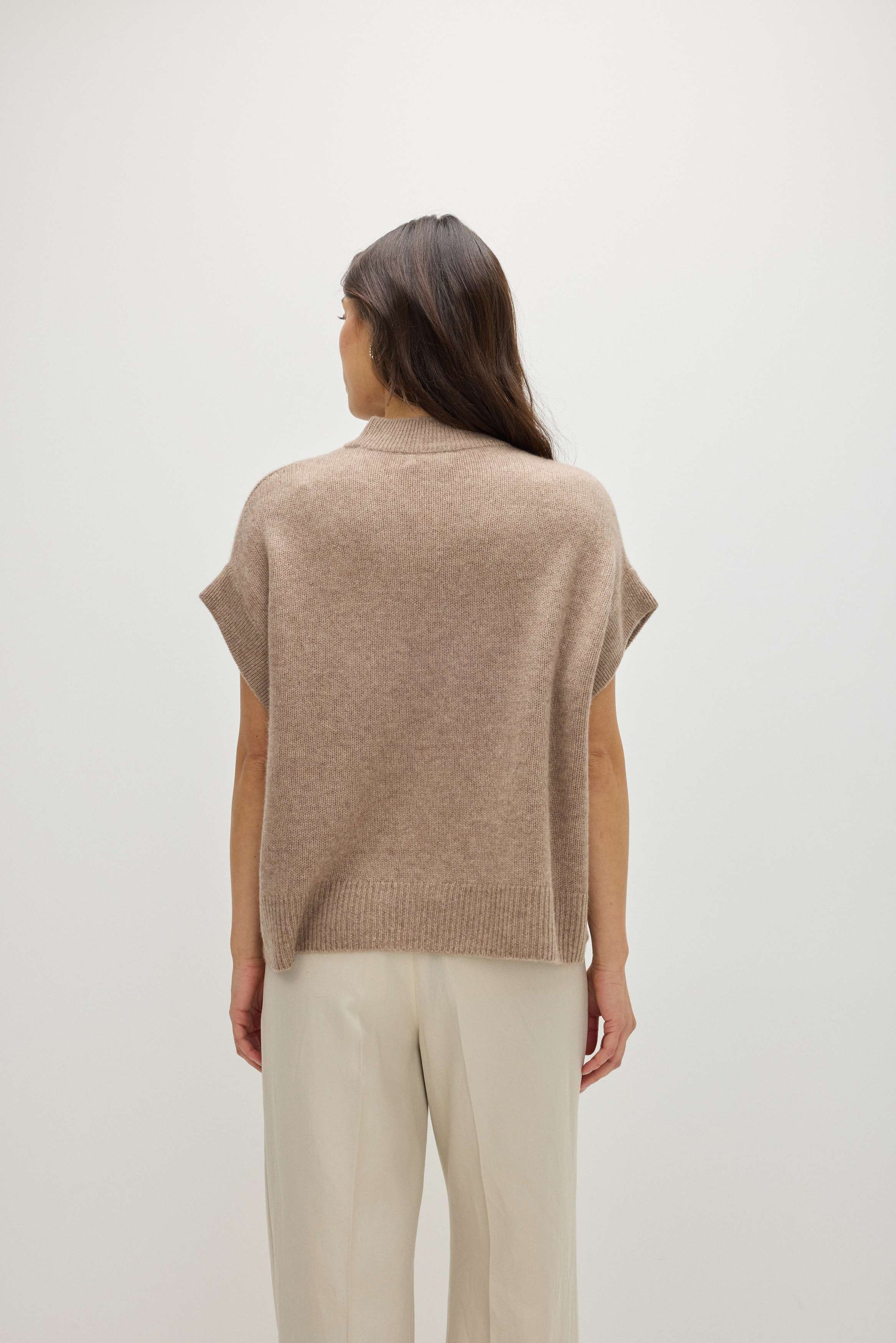 Davida Chunky Vest Turtleneck Sweaters Mink