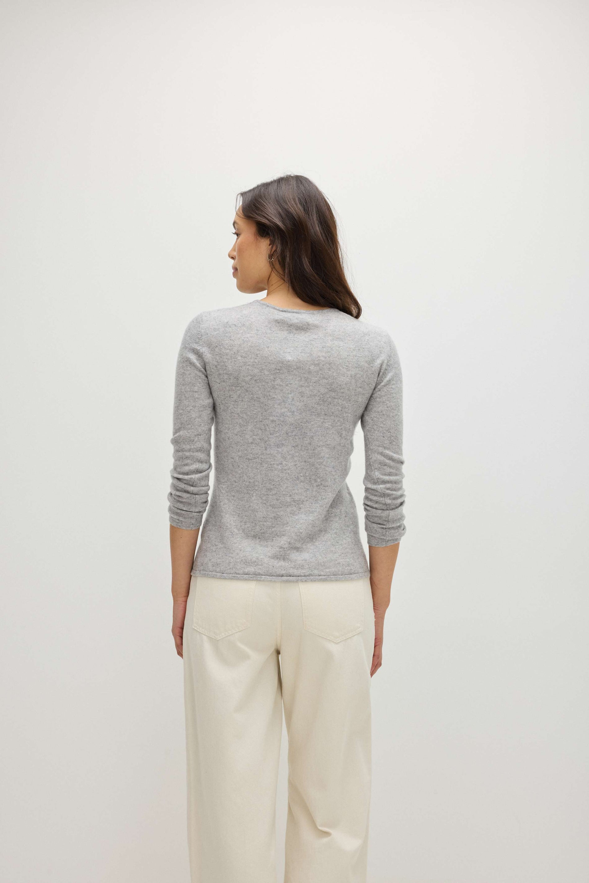 Davida Classic Cardigan Cardigans Light Grey