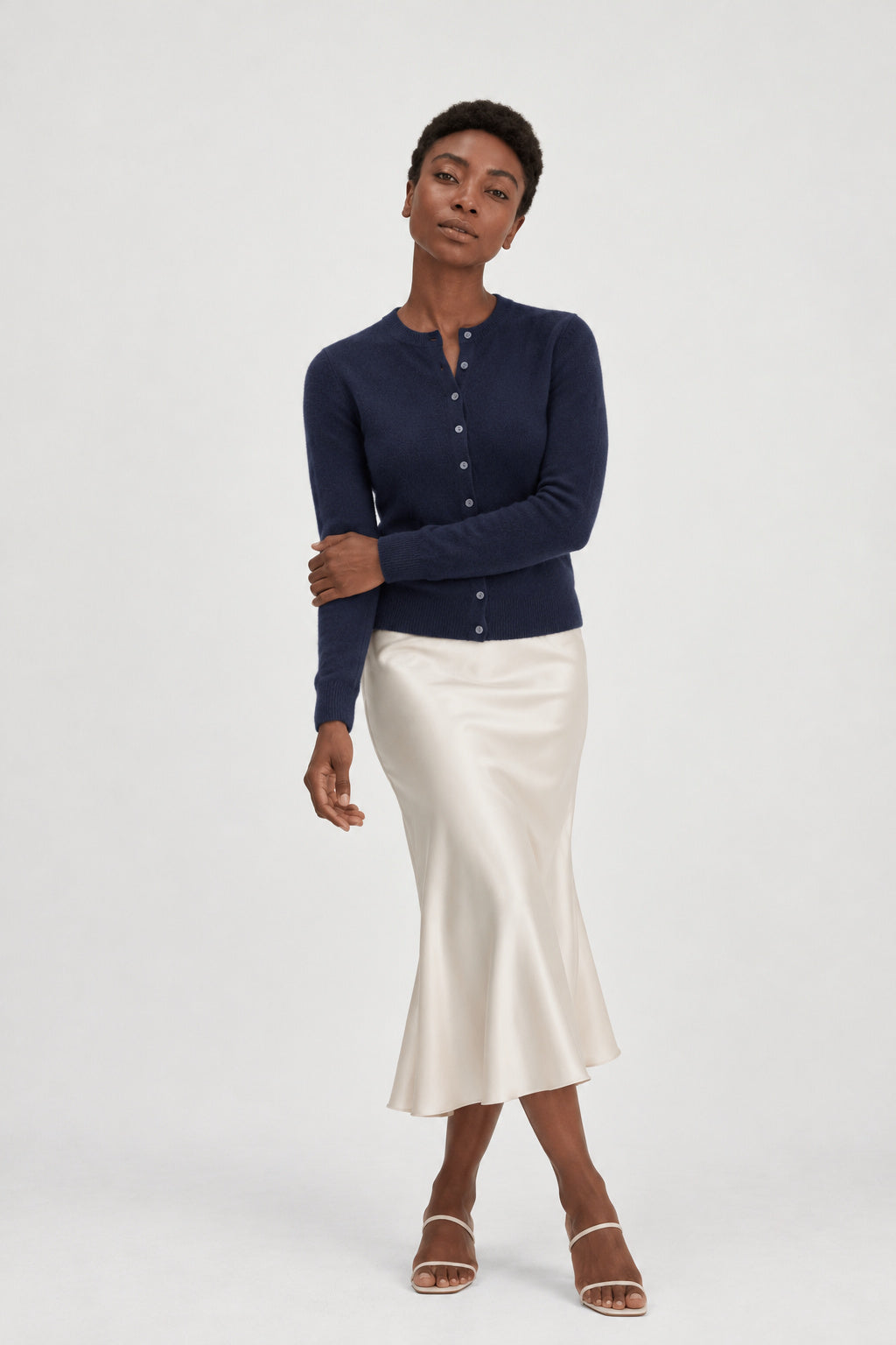 Davida Classic Cardigan Cardigans Navy
