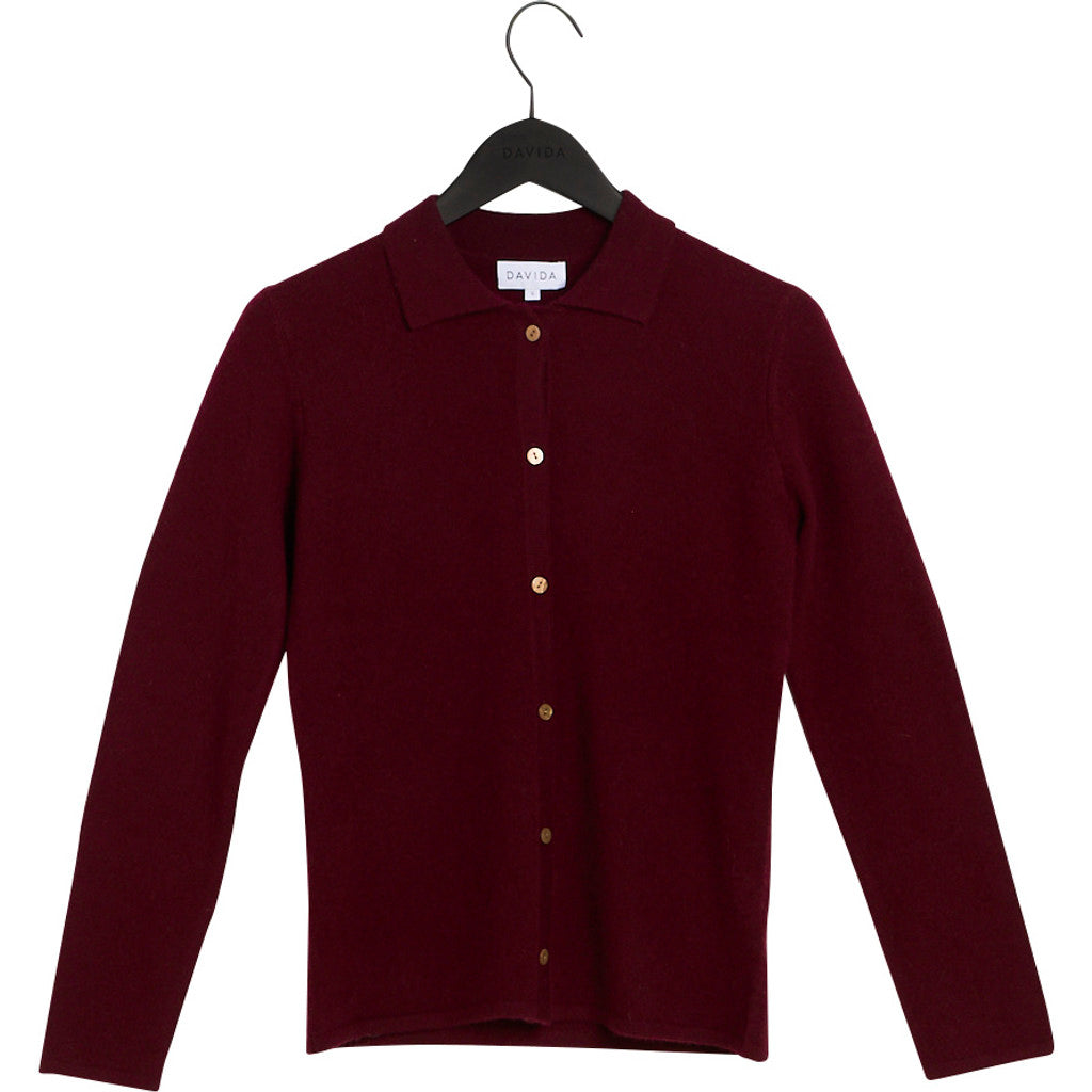 Davida Classic Collar Cardigan Cardigans Dark Chocolate