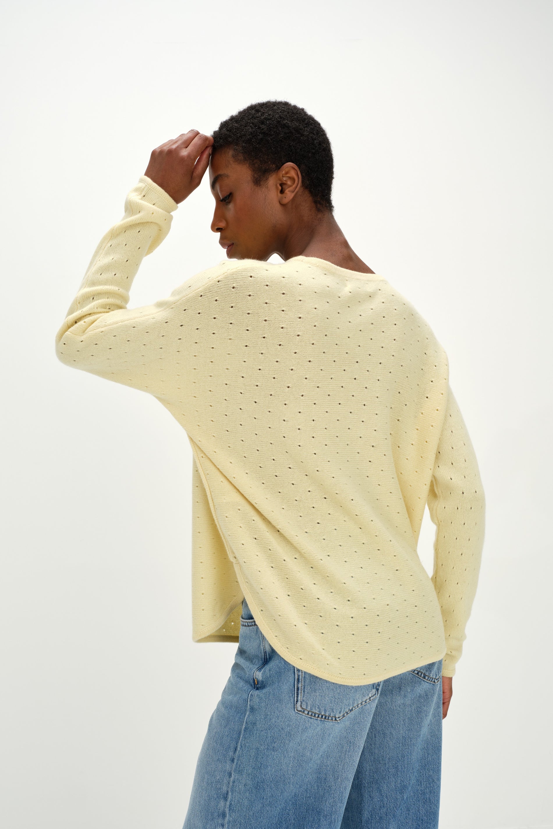 Davida Curved Dotted Sweater Sweaters Citrus