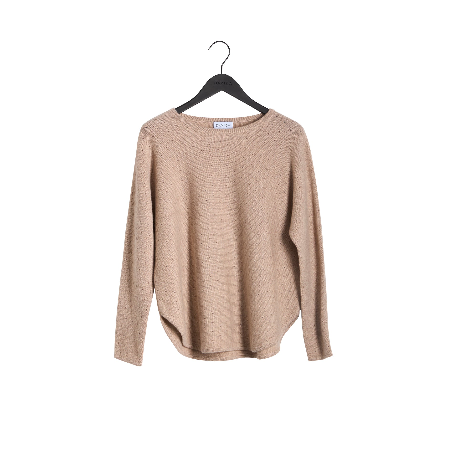 Davida Curved Dotted Sweater Sweaters Sand