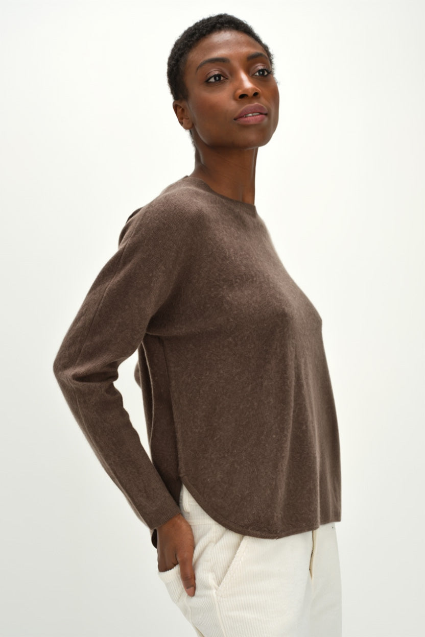 Davida Curved Sweater Sweaters Cacao