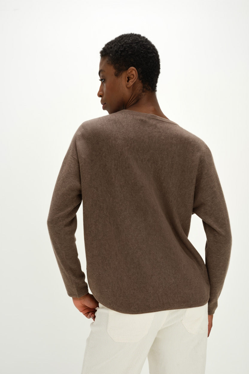 Davida Curved Sweater Sweaters Cacao