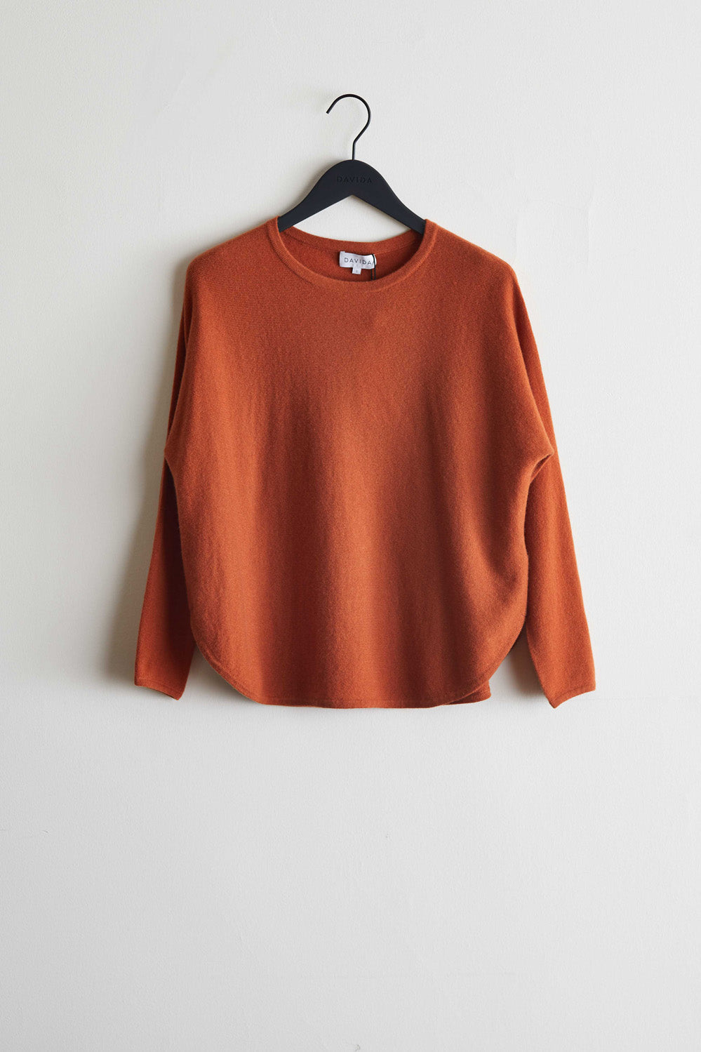 Davida Curved Sweater Sweaters Dark Rust
