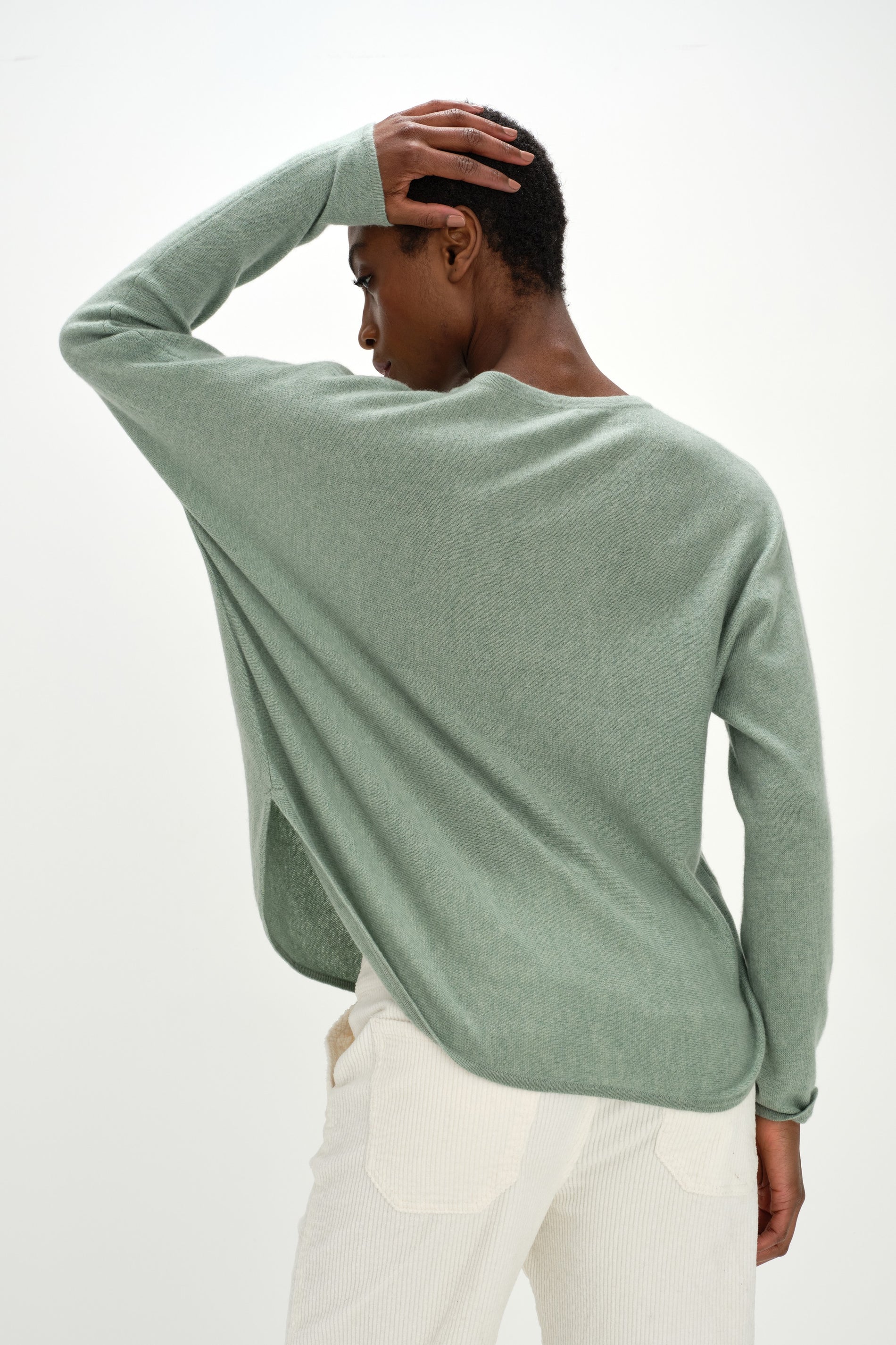 Davida Curved Sweater Sweaters Sage