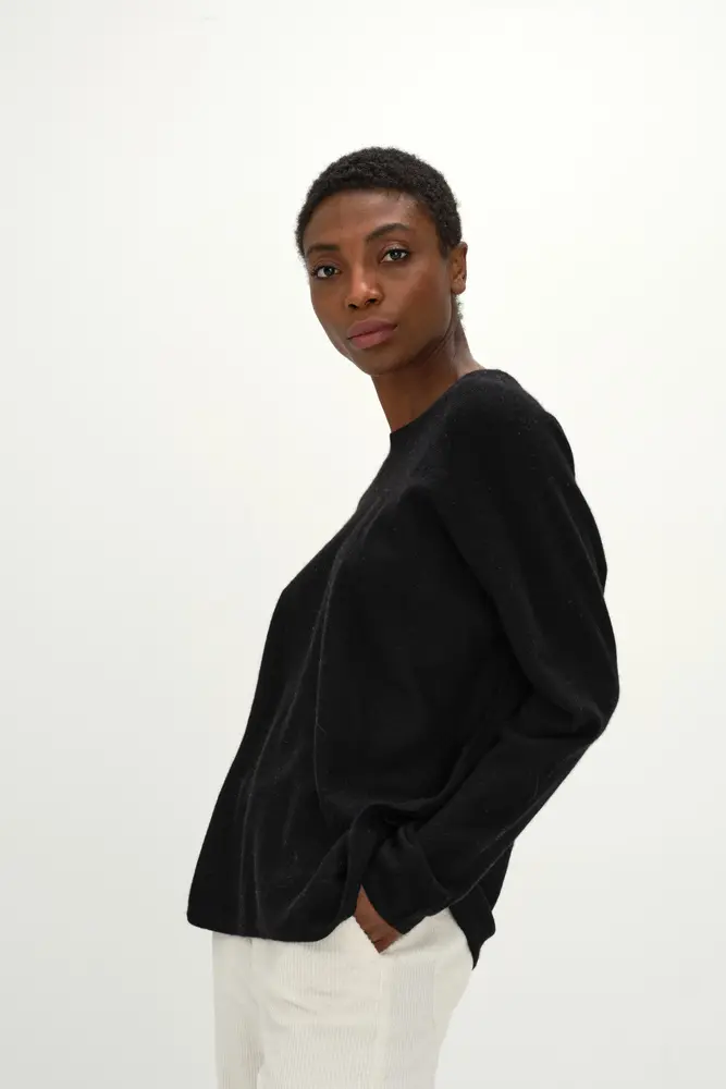 Davida Curved Sweater Sweaters Bordeaux