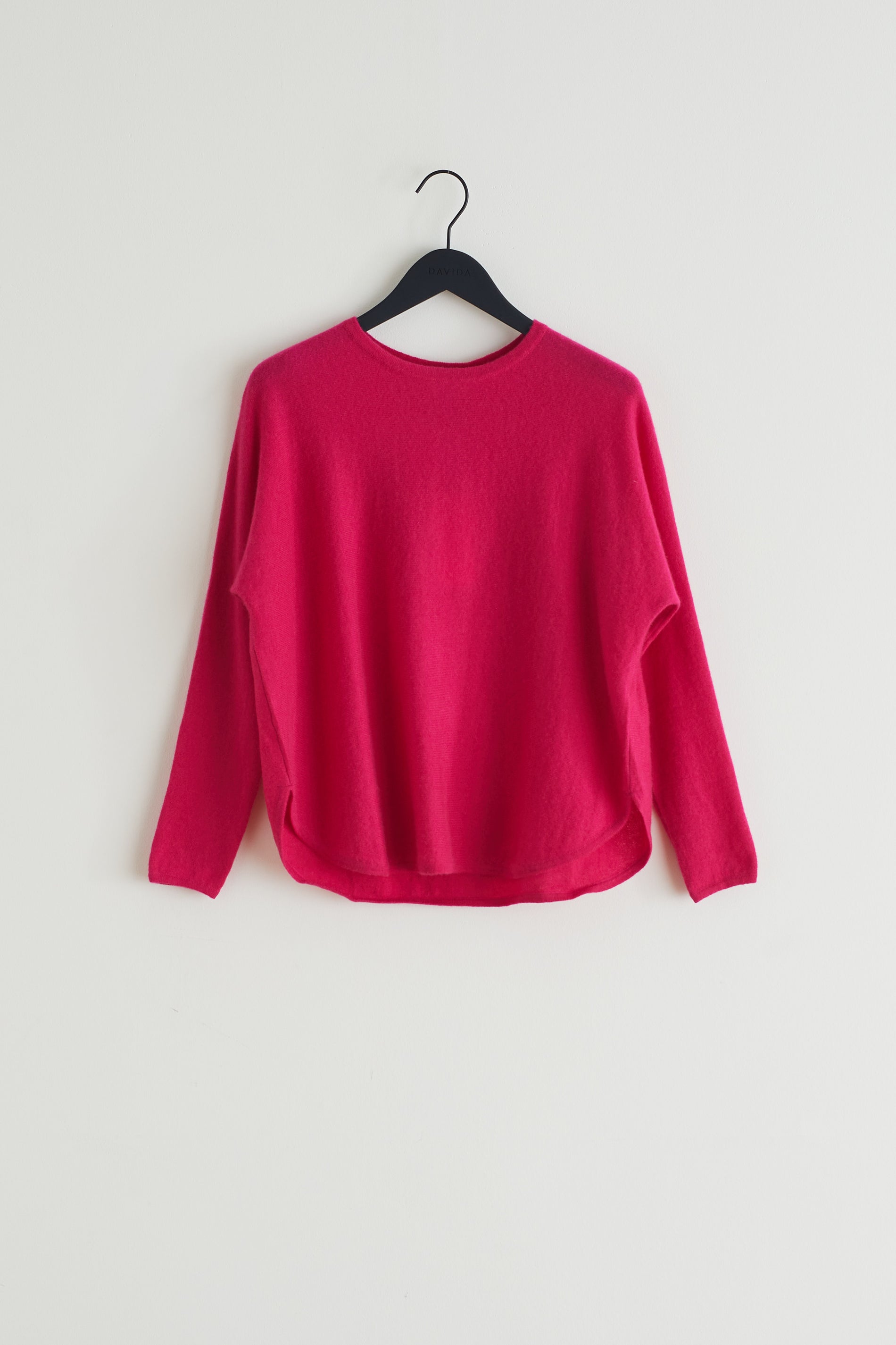 Davida Curved Sweater Sweaters Fuchsia