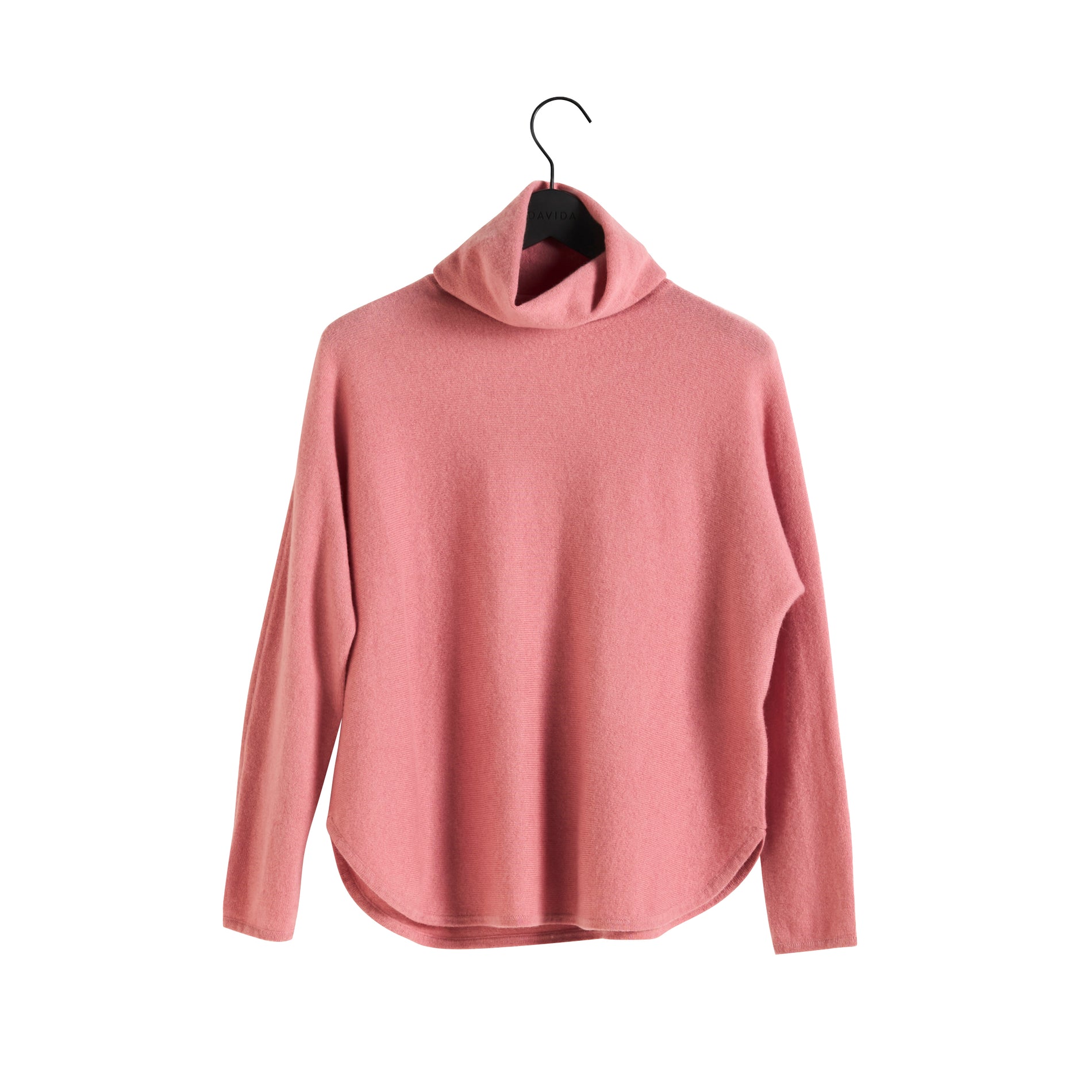 Davida Curved Turtleneck Sweaters Dusty Pink