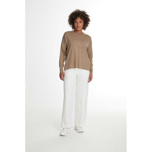 Fine Knit Straight Sweater - Mink