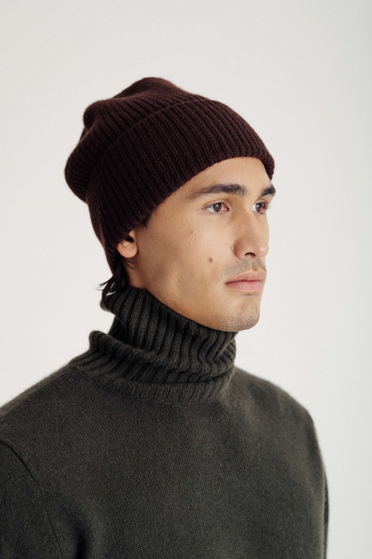 Davida Fold Rib Cap Hat Dark Chocolate