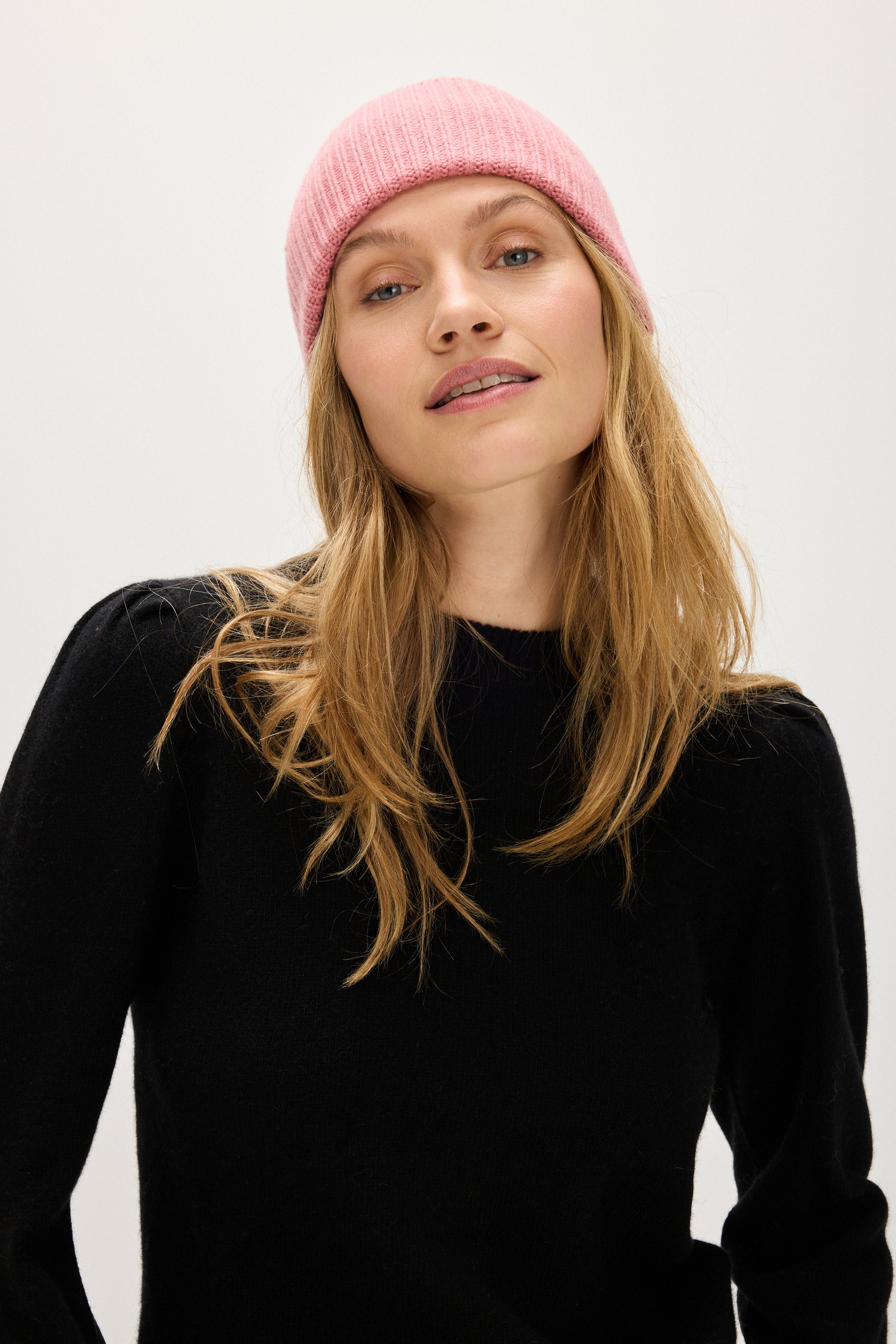 Davida Fold Rib Cap Hat Dusty Pink