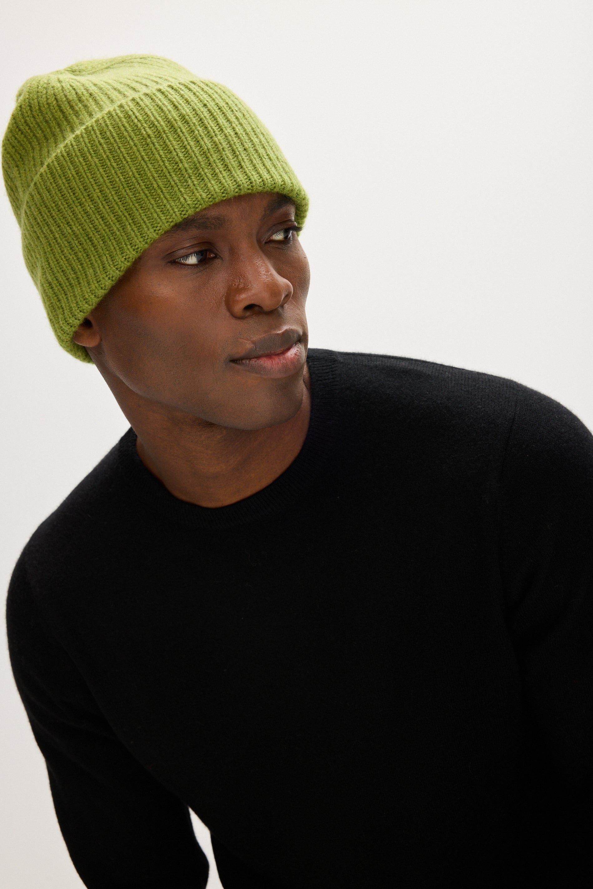 Davida Fold Rib Cap Hat Moss Green