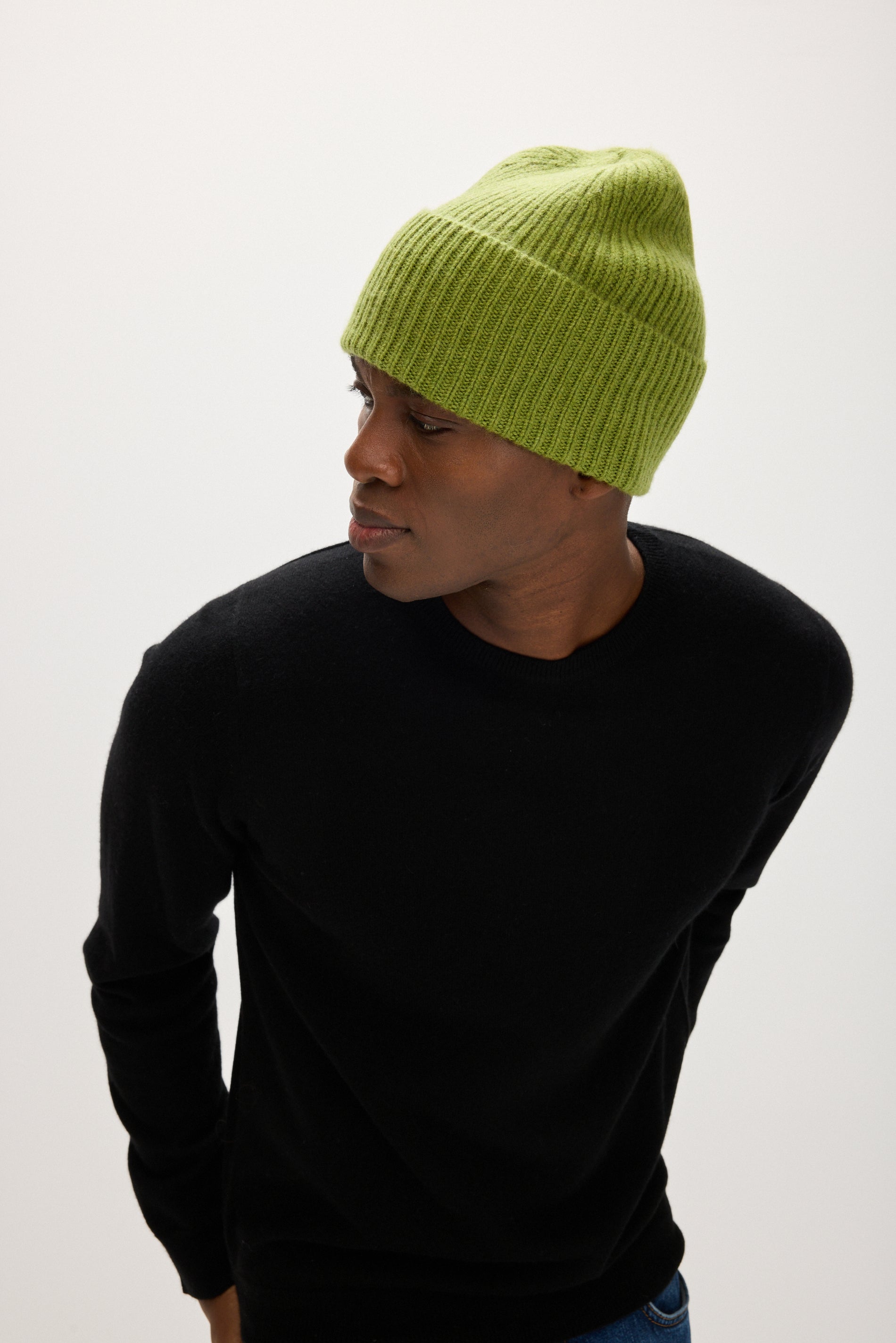 Davida Fold Rib Cap Hat Moss Green