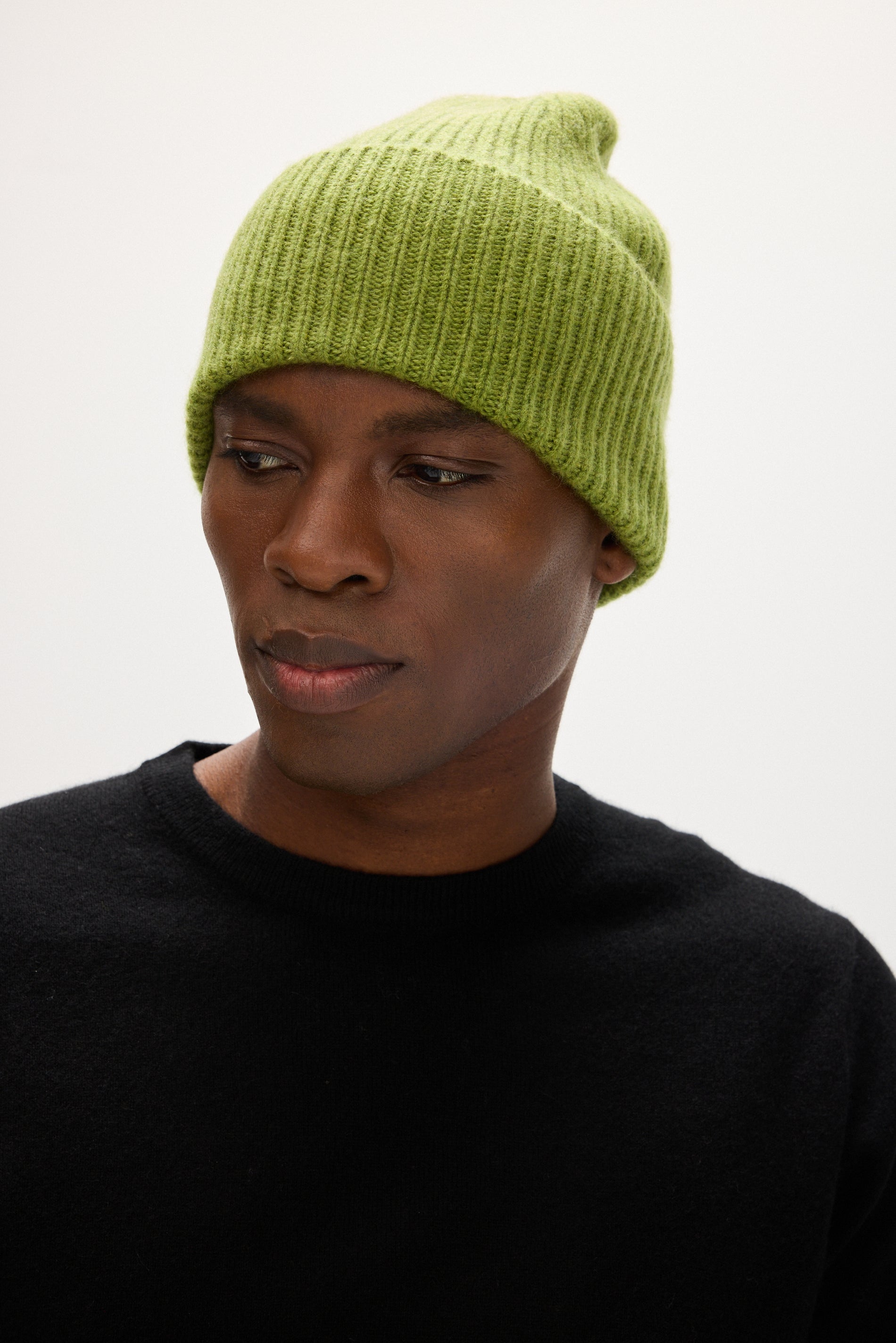 Davida Fold Rib Cap Hat Moss Green