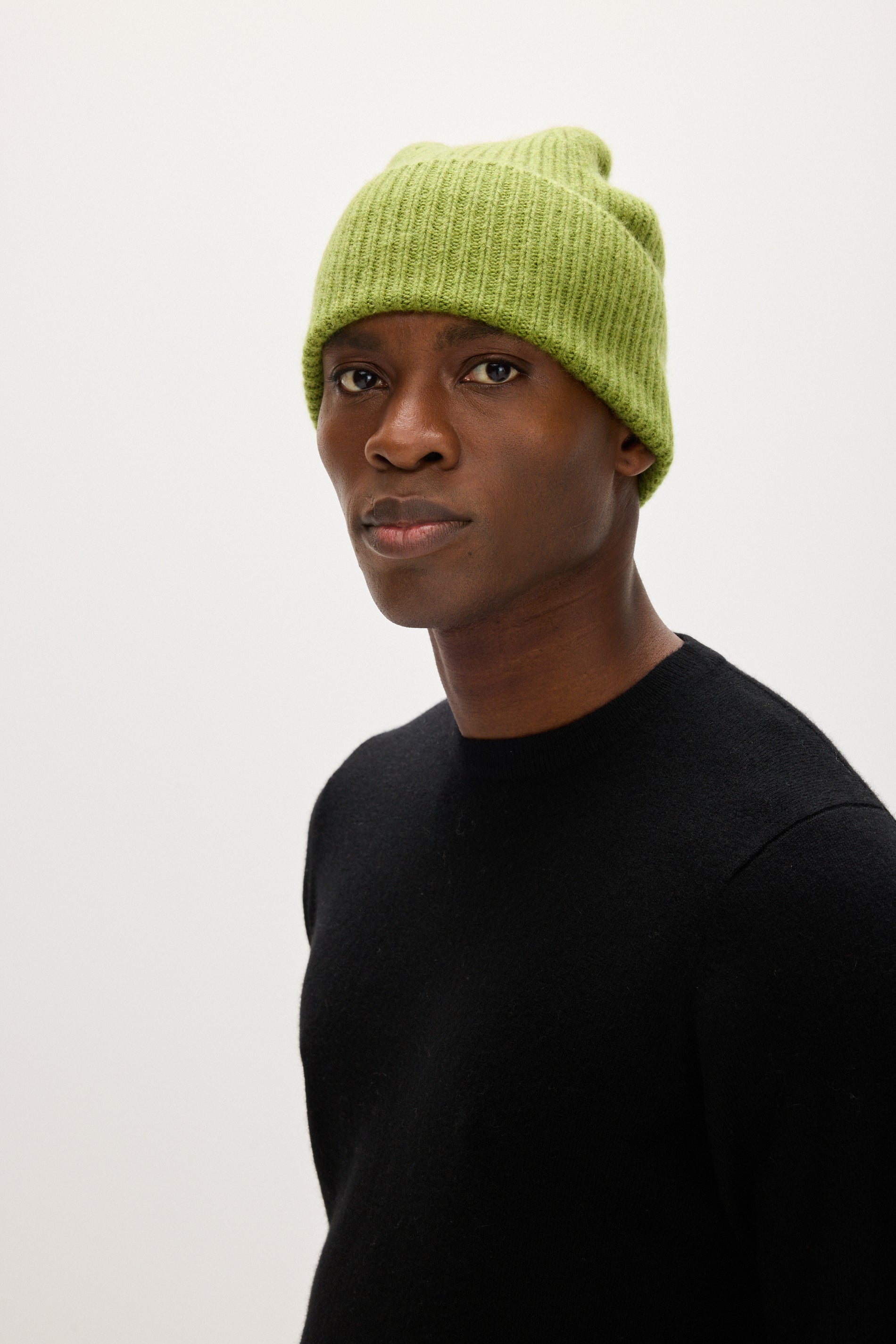 Davida Fold Rib Cap Hat Moss Green