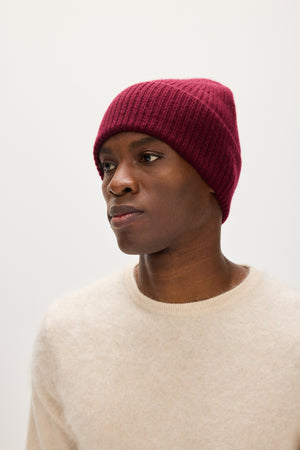 Fold Rib Cap - Mulberry Red