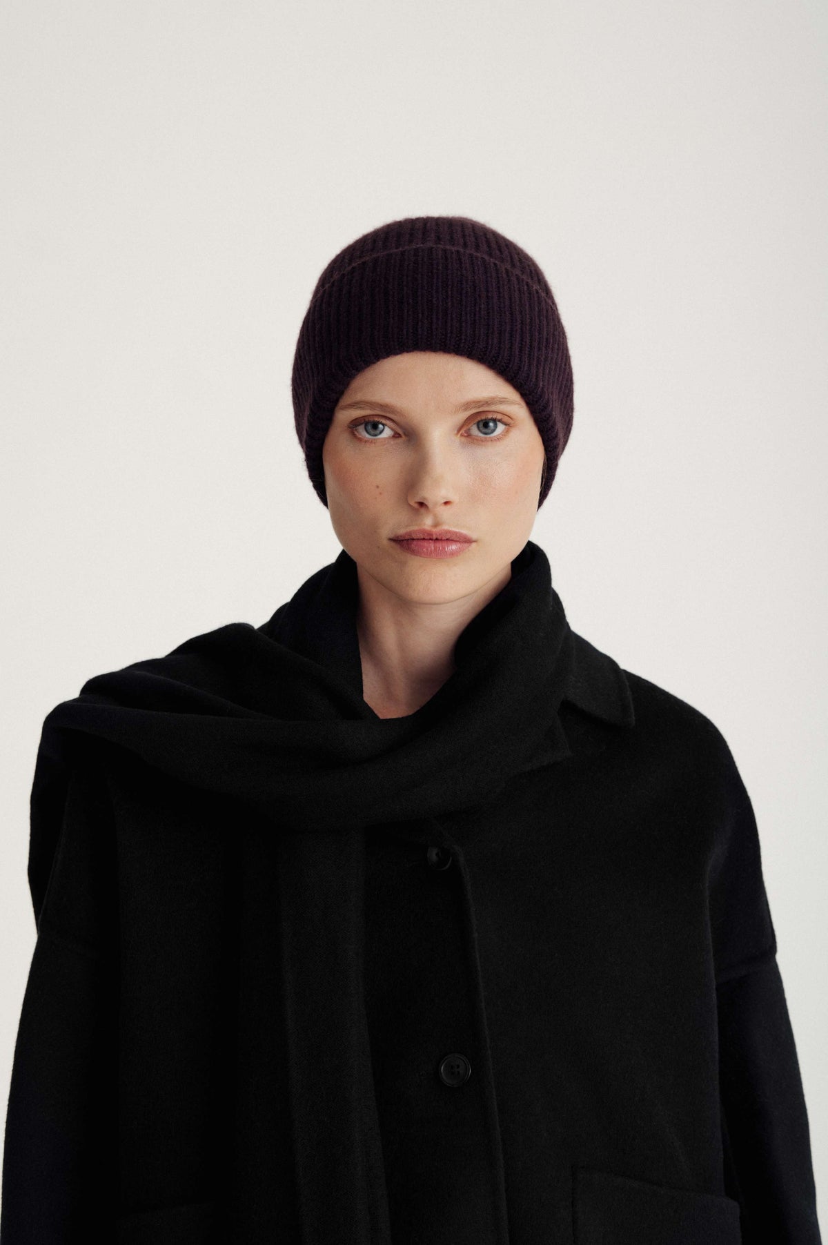 Davida Fold Rib Cap Hat Plum