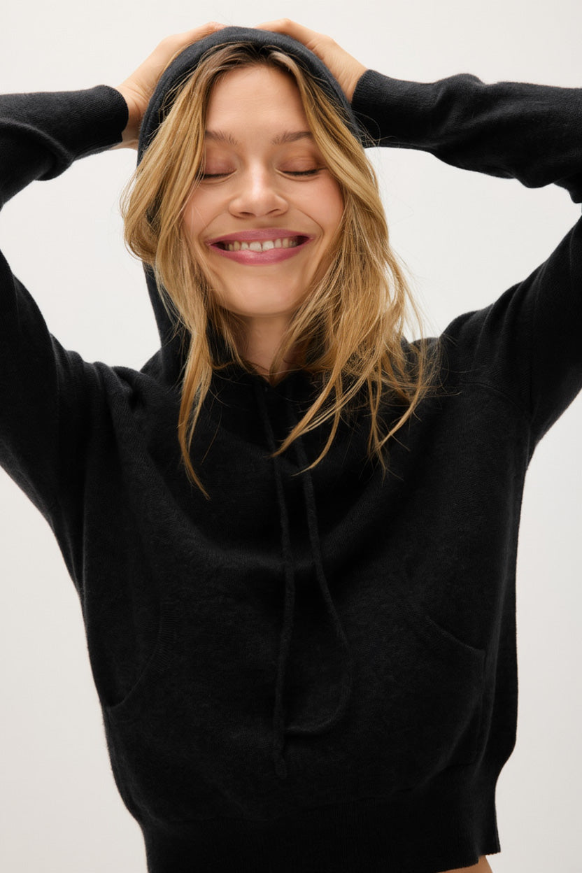 Davida Front Pocket Hoodie Sweaters Black