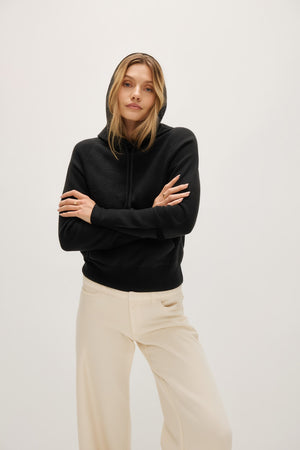 Front Pocket Hoodie - Black