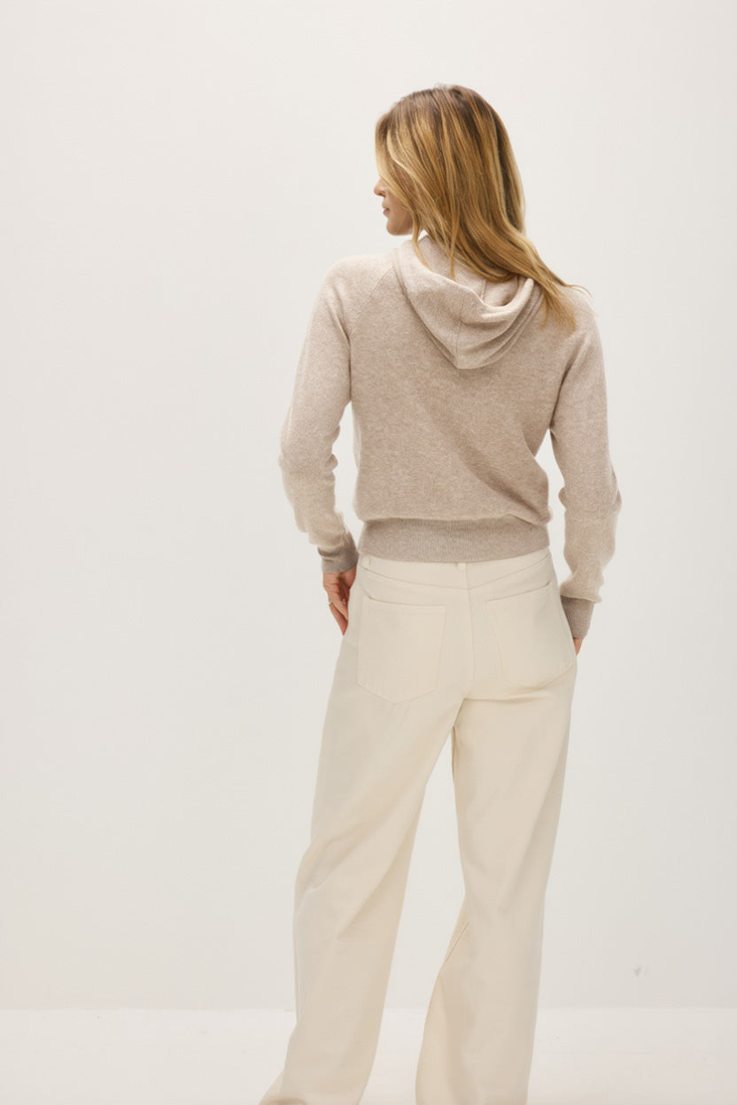 Davida Front Pocket Hoodie Sweaters Light Beige