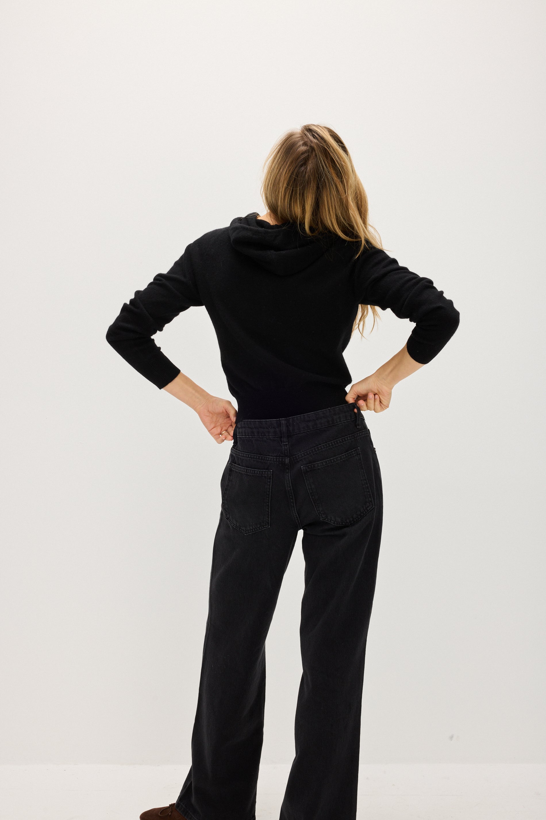 Davida Hoodie Zip Cardigans Black