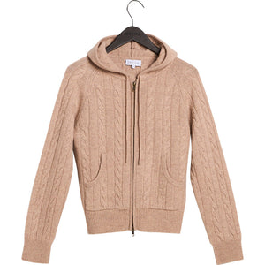 Hoodie Zip Cable - Sand