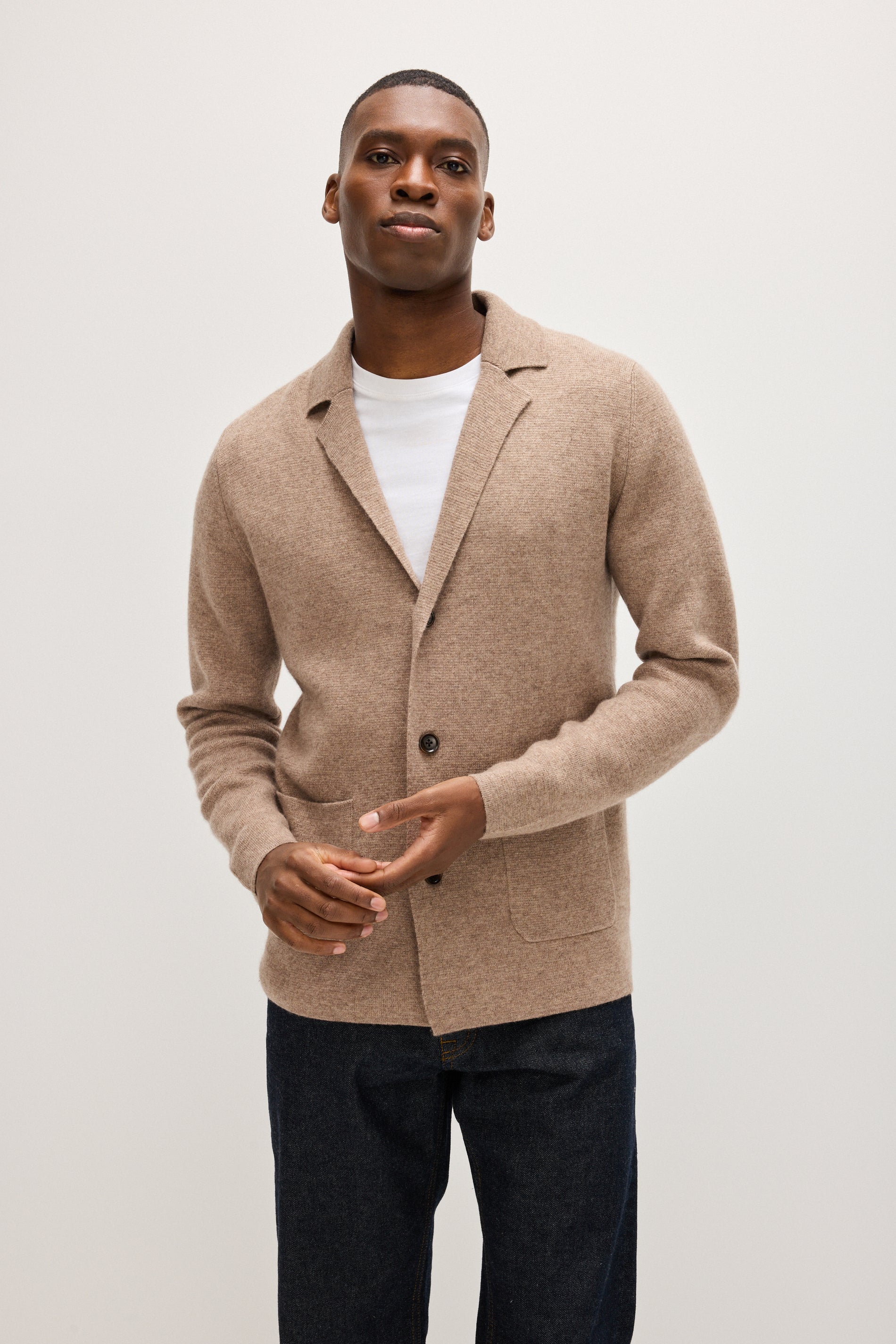 Davida Man Blazer Cardigans Mink