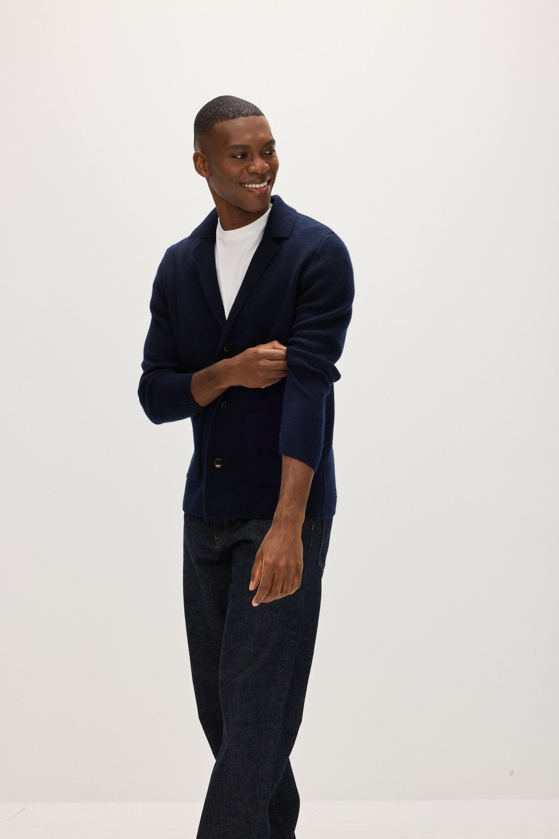 Davida Man Blazer Cardigans Navy