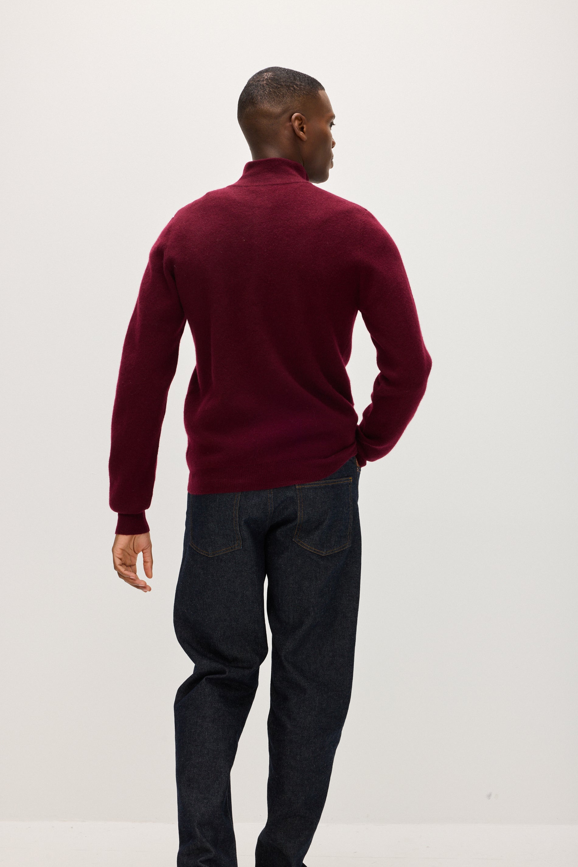Davida Man Buttoned Jacket Cardigans Mulberry Red