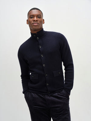 Man Buttoned Jacket - Navy