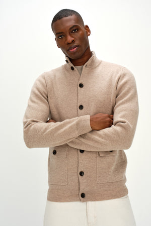 Man Buttoned Jacket - Sand