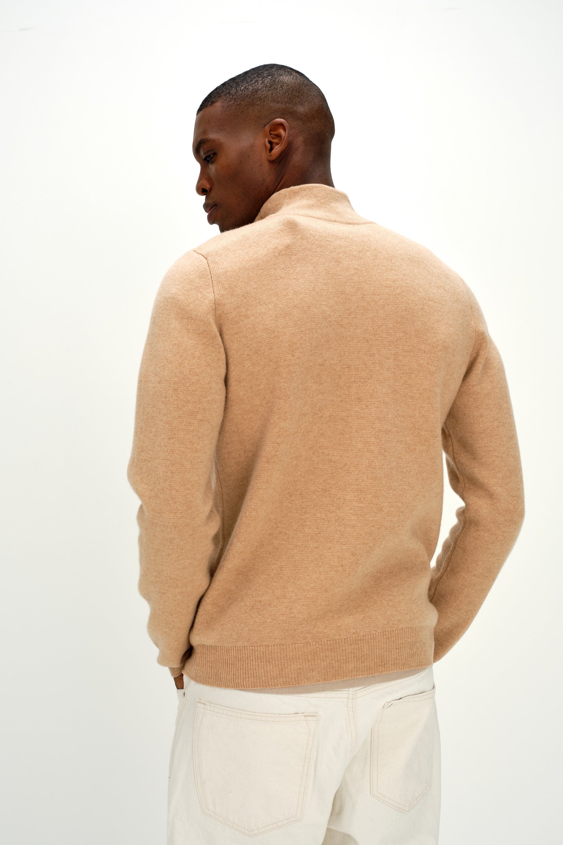 Davida Man Buttoned Jacket Cardigans Wheat