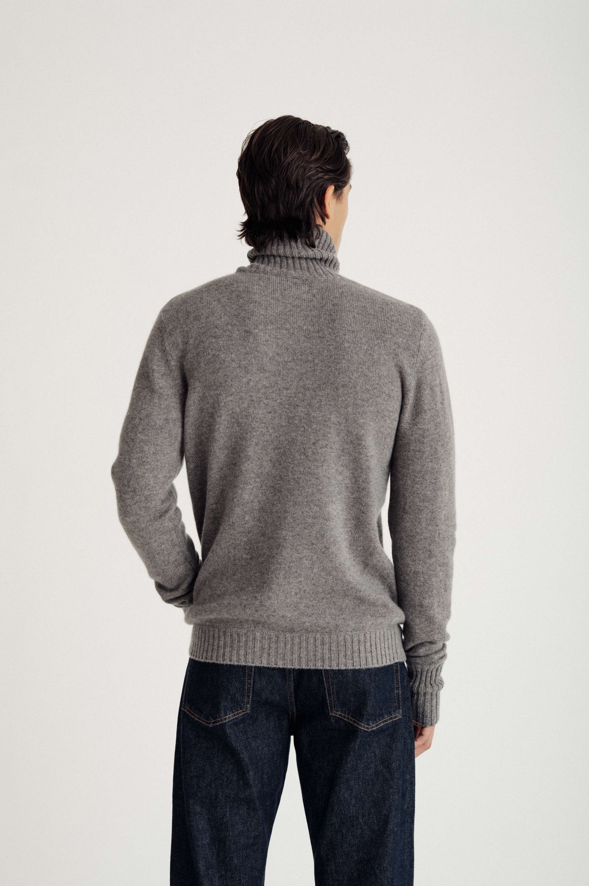 Davida Man Chunky Roll Neck Sweater Sweaters Taupe