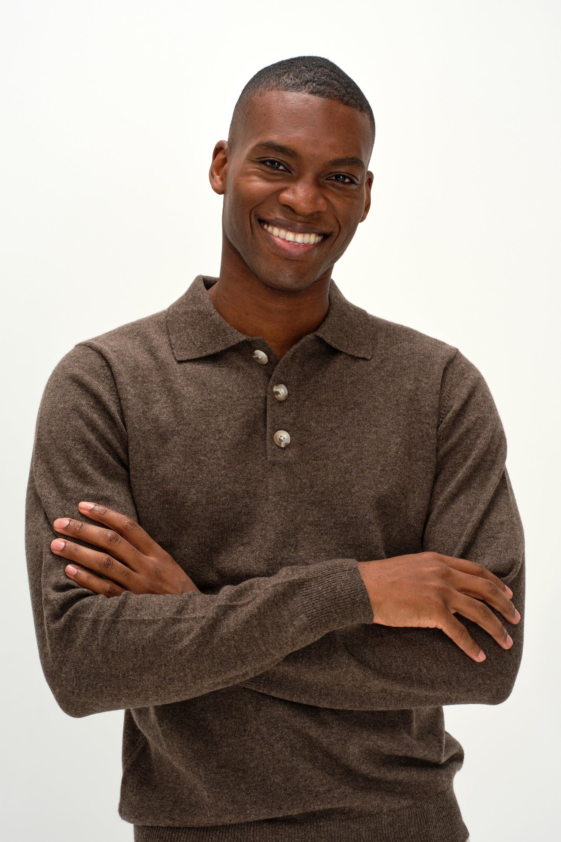 Davida Man Collar Sweaters Cacao