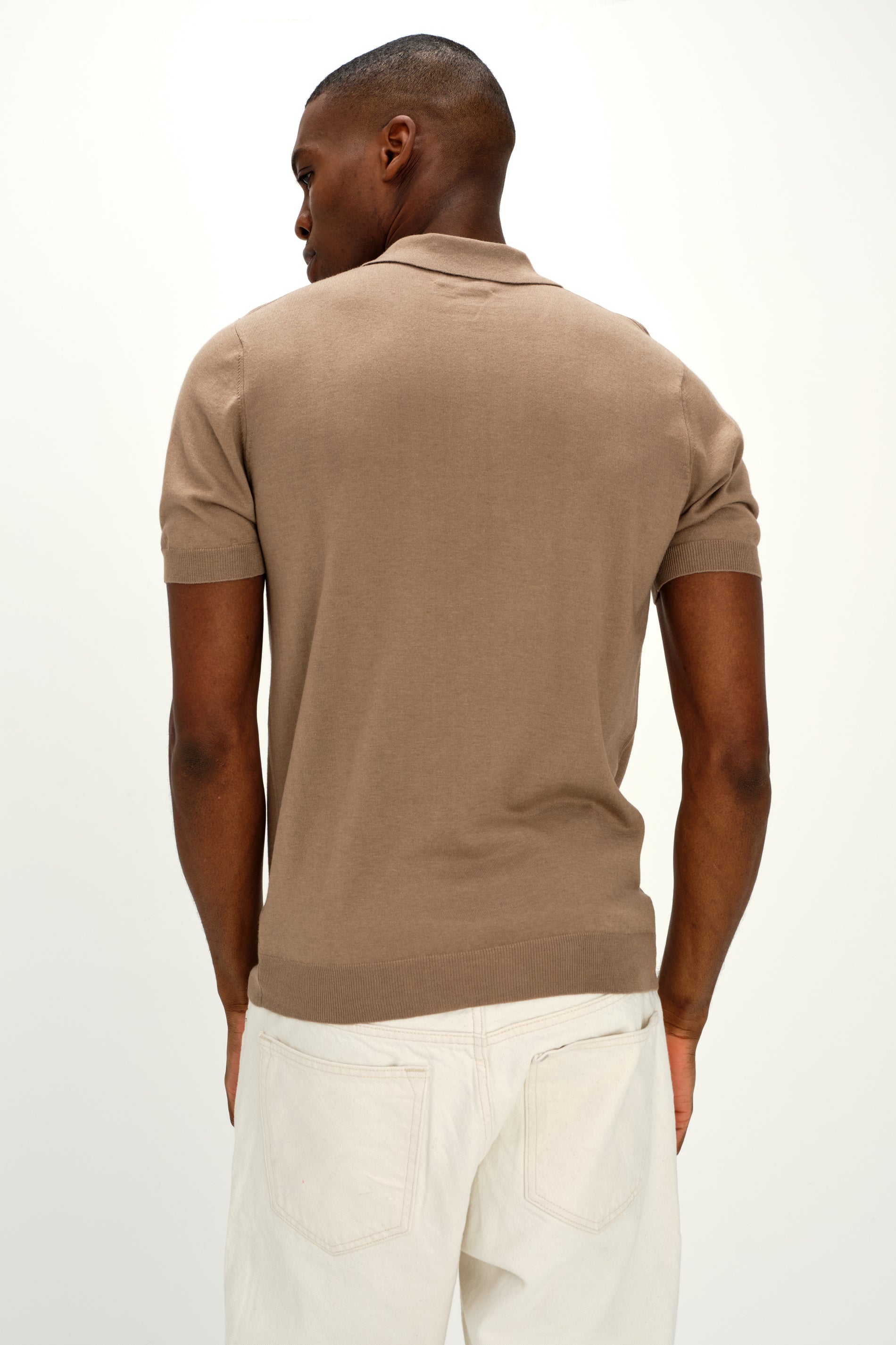 Davida Man Fine Knit Pique Sweaters Mink